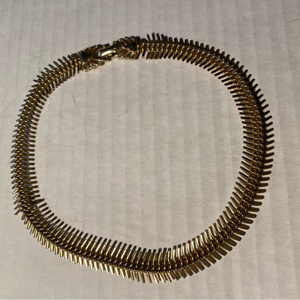 🖤 VTG CORO Choker Necklace Goldtone